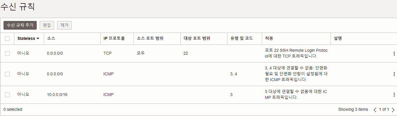 subnet 설정